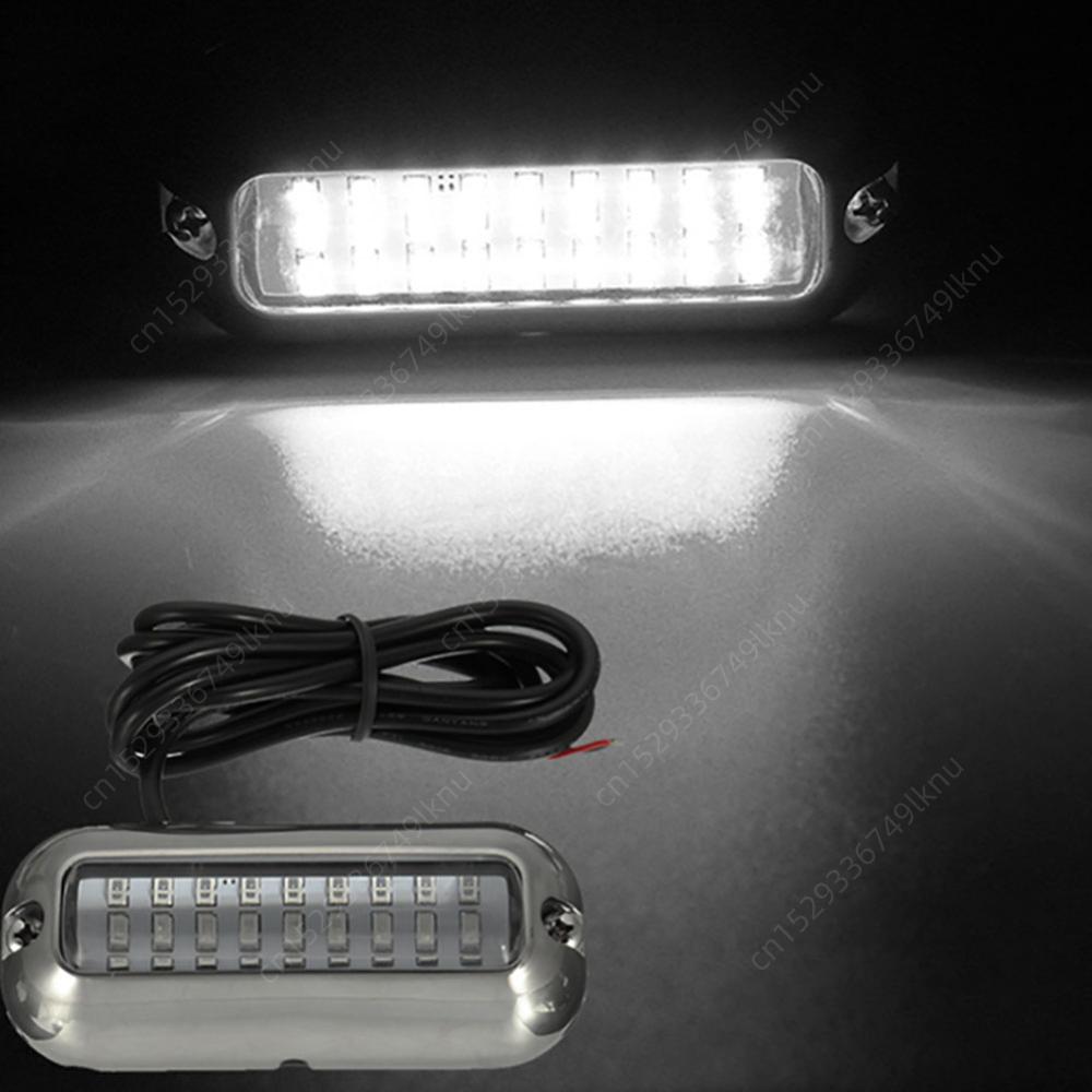 27LED Boat Transom Light Stainless Steel Speedboat Lights 10-30V Marine Transom Lamp IP68 Waterproof 50W Yacht Boat Accessories