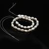 1String, White Natural Freshwater Pearls, Boho Handmade Straight Hole Pearl Beads for Jewelry Making DIY Necklaces Crafts (Beads 8-9mm, Length 36cm)