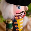 Colorful Wooden Nutcracker Soldier King Figurine Christmas Decor for Shelves