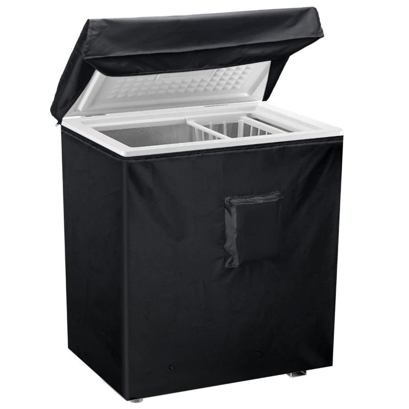 Full Coverage Refrigerator Cover Freezer Protector with Zippered Access Pocket Dustproof Essential
