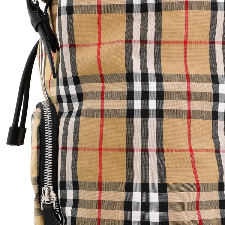 Burberry Karostoff Rucksack Damenrucksack Gelb 80814761