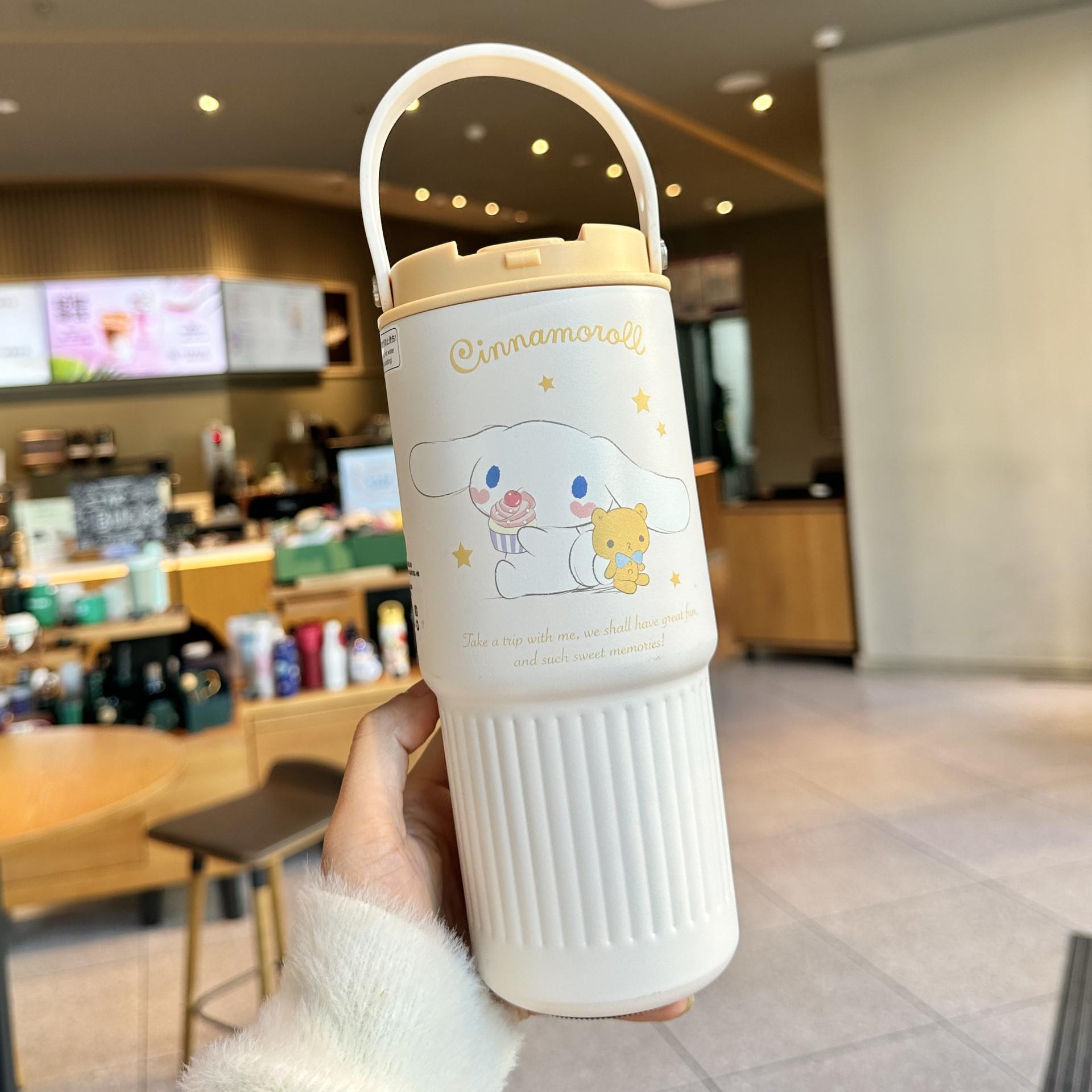 Cross-Border Insulated Cup: 316 Stainless Steel, Large Capacity, Portable, Cartoon Design, Car Coffee Tumbler 750ml