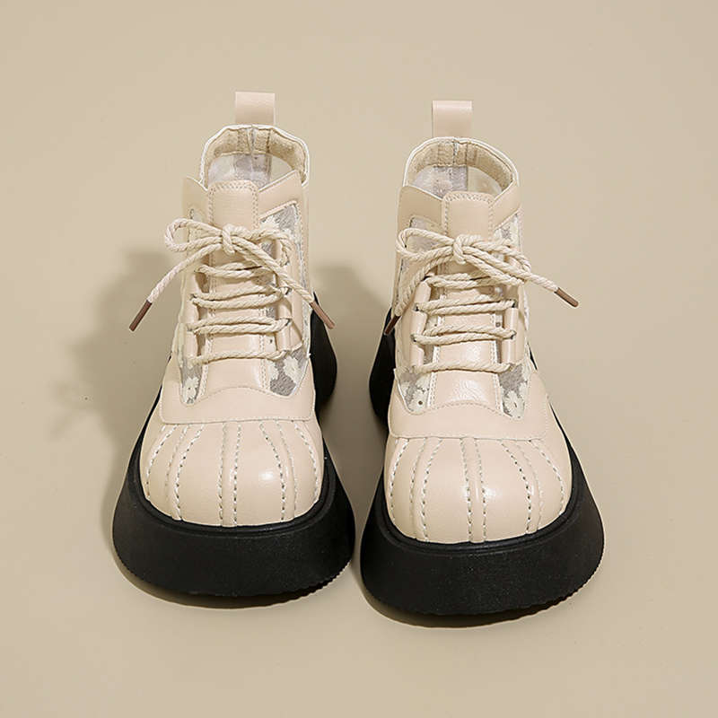 Women's Chunky Sole Ankle Boots - 2025 Summer Mesh Martin Boots Flat Platform Sandal Booties