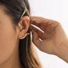 European and American Jewelry Novelty Single Metal Three-dimensional Earring Female Hollow Cat Ear Outline Elf Ear Clip