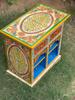 Wood Painted Bedside,Handicrafted Indian Drawer Desk Cupboard Cabinet Storage Bedroom Decor Furniture,Nightstand Sideboard Nightstand Table