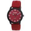 Montre - CLASSIX - Clasixx - Homme - Boîtier Métal 43 Mm - Bracelet Silicone Rouge