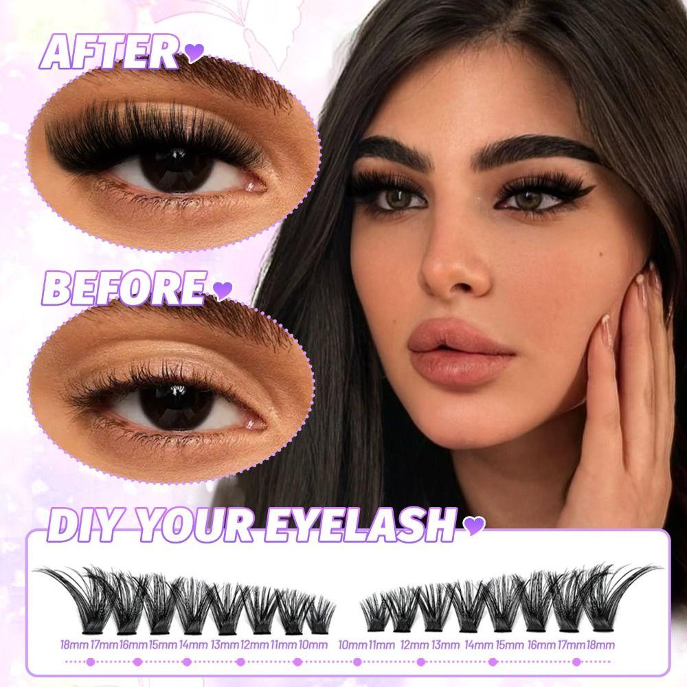 Natural Look 3D Faux Mink Lash 10-18mm Length DIY Lash Extension Kit  Eye Lash Extension