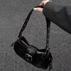 Underarm Bag, Hot Girl Motorcycle Bag, Retro and Versatile, Single-shoulder Commuter Crossbody Bag