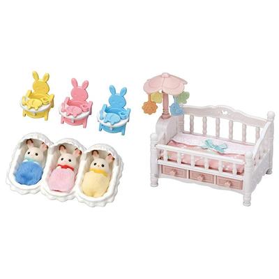 Sylvanian Families DollFurniture Set Chocolat Rabbit Triplet Care Se-204 Furniture Spinning Merry Baby Bed Ca-218Set Purchase