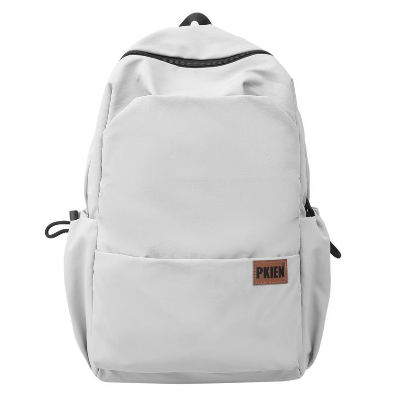 

Однотонный женский рюкзак для учеников средней школы, легкая дорожная сумка, мужская сумка для компьютера серый