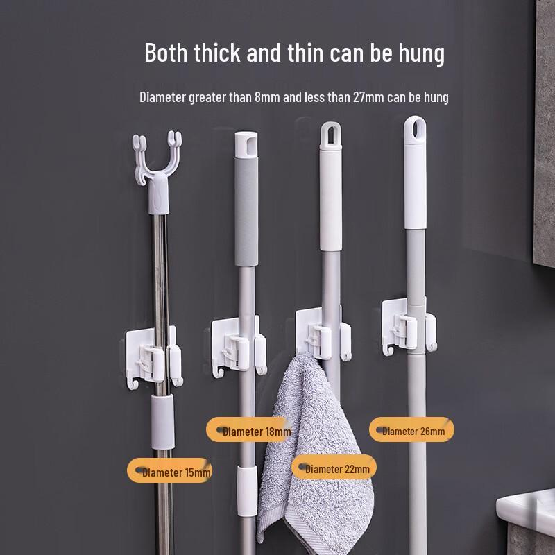 ZNMW Wall-Mounted Mop and Broom Holder