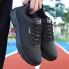 Men's Sports Shoes Spring and Autumn Leather Surface Lightweight Low-top Fast Selling Black Walking Shoes Middle-aged Casual Shoes