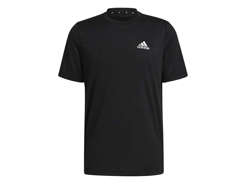 Adidas Aero Lady Designed To Move Sports Short Sleeve T-Shirt, Men's, 42164, Black/White (GM2090)