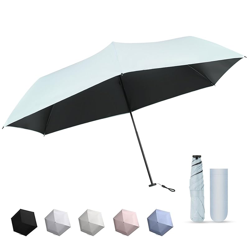 

[QAQQVQ] Parasol super lightweight 140g UV cut rate 100% Completely blacked out heat shield one touch folding umbrella compact folding parasol UV