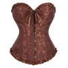 Lace Satin Waist Cincher Corset with Boning