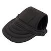 Outdoor Sun Protection Hood For Dogs Canvas Adjustable Drawstring Visor Hat Comfortable Dog Sunbonnet With Ear Holes For Running