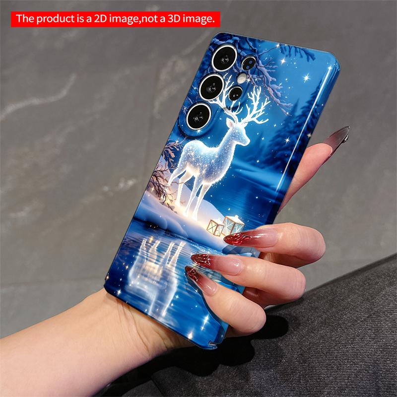 2DFlat Samsung Phone Case Glowing Deer by Moonlit Lake Applicable To Galaxy S22 S23 S24 S25ULTRA S26 A12 A13 A14 A15 A16