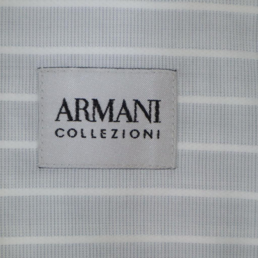 ARMANI COLLEZIONI Long sleeve Cotton shirt 41 Gray Men's Used
