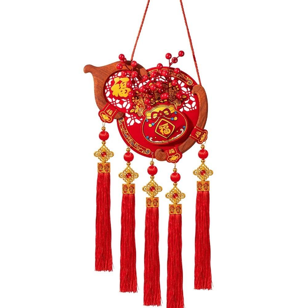 Delicated Red Wall Ornament Hanging Spring Festival Decor 2026 Lucky Pendants  Party Decor