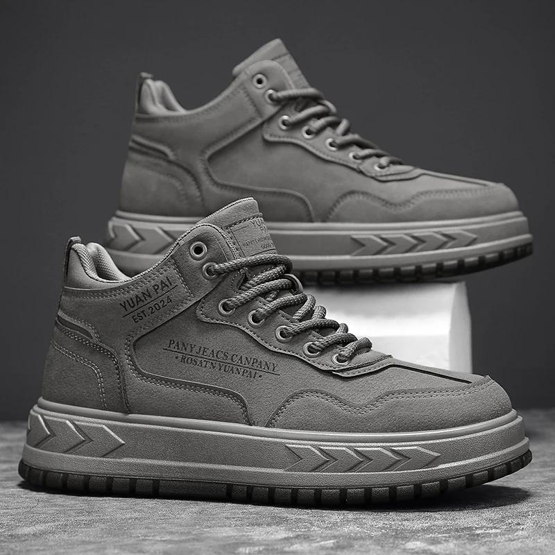 2025 New Arrival Vintage Style Man Sports Shoes Comfortable High Top Men's Running Shoe Sneakers for Men Spring Male Ankle Boots