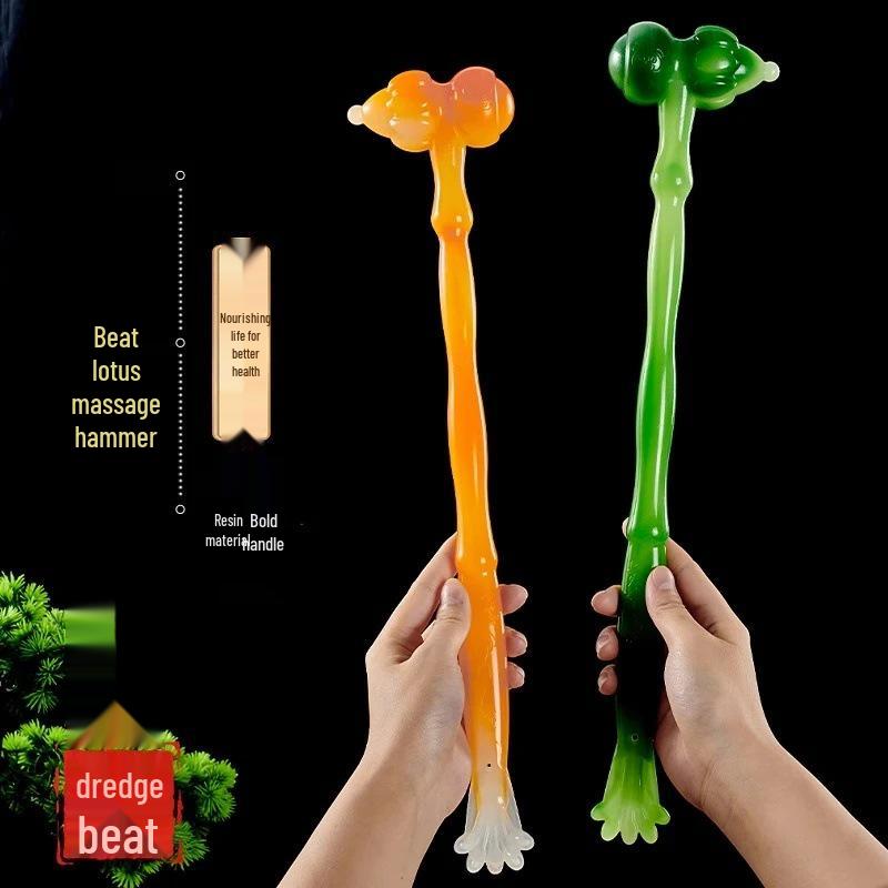Exclusive Lotus Meridian Massage Stick - Handheld Hammer for Neck and Shoulder Relief