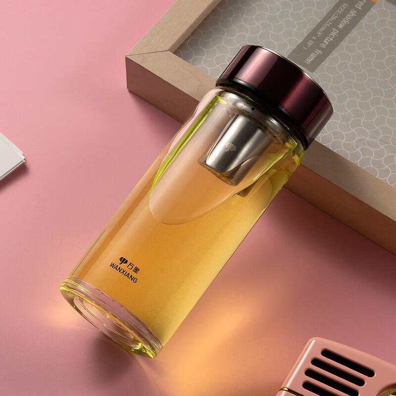 WANXIANG U266 Heat-Resistant Glass Cup with Lid