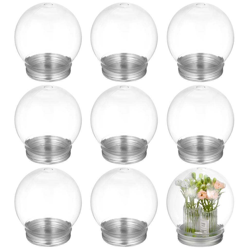 Snow globe clear set of made of PET with aluminum empty container, bottle, 270ml, 10, cap, bottle.