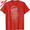 Sea Creature Watercolor Jellyfish Graphic Printed TShirt Casual Fashion Loose Unisex Tshirt Y2k Summer Cotton Sandbeach T Shirt