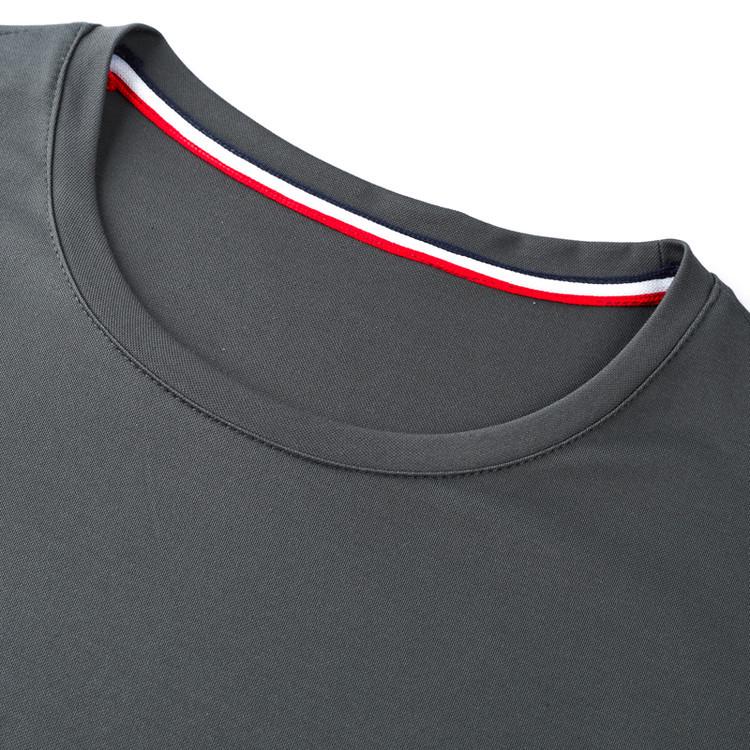 Brand 2025 Men's High-End Ice Silk Crew Neck Short Sleeve T-Shirt - Solid Color, Advanced Texture, New Summer Edition