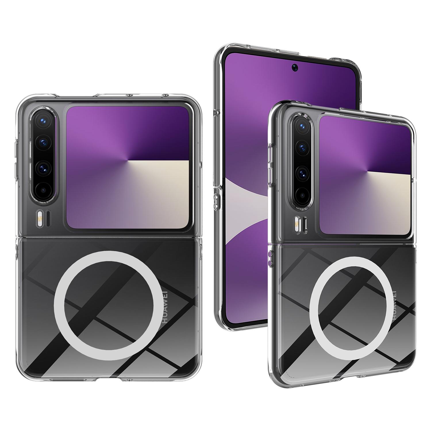 

For Huawei Pura X Clear Case TPU+Acrylic Magnetic Phone Cover Compatible with MagSafe As Shown A