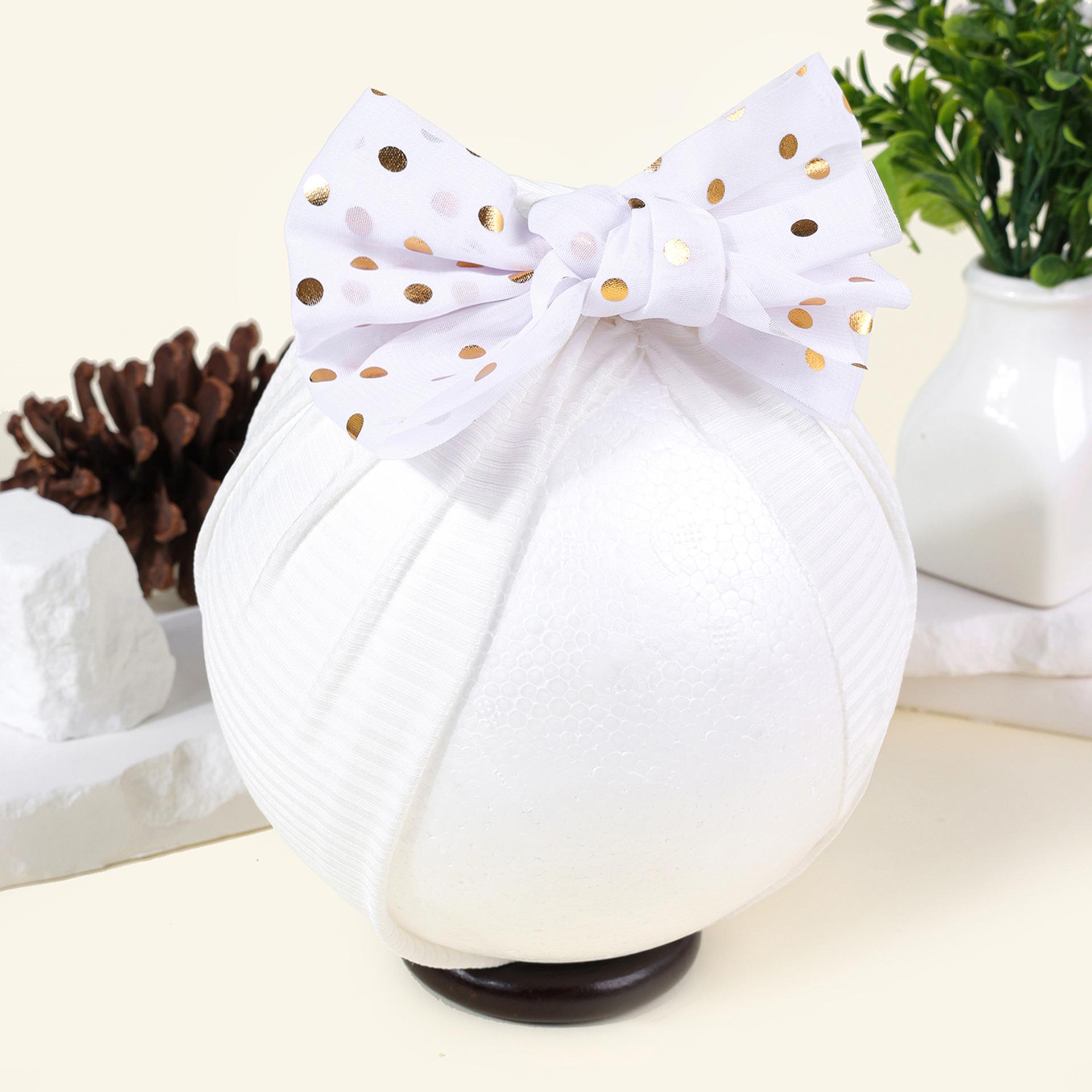 

Nylon Baby Sun Protection Hat with Cute Bow - Stretch Fabric & Windproof Design for Kids