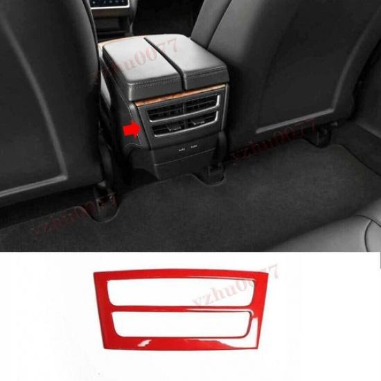 For Tesla 2012-2019 Model S ABS Red Armrest Box Rear Air Outlet Panel Cover Trim