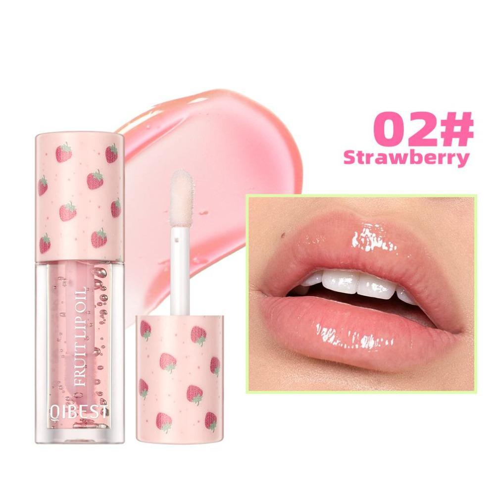 Feuchtigkeitsspendender und feuchtigkeitsspendender Lipgloss mit Fruchtgeschmack, transparenter Lippenbalsam gegen Risse