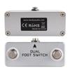 MOSKYAUDIO Dual Footswitch Amp Channel Footswitch Locking Function Aluminum Alloy 6.35mm Stereo