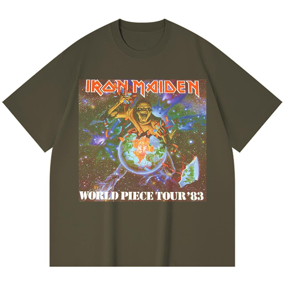 Camiseta Heavy Metal 100% Algodão 230 Gsm Estampa de Banda de Rock Música Popular Unissex Camiseta de Algodão Pesado