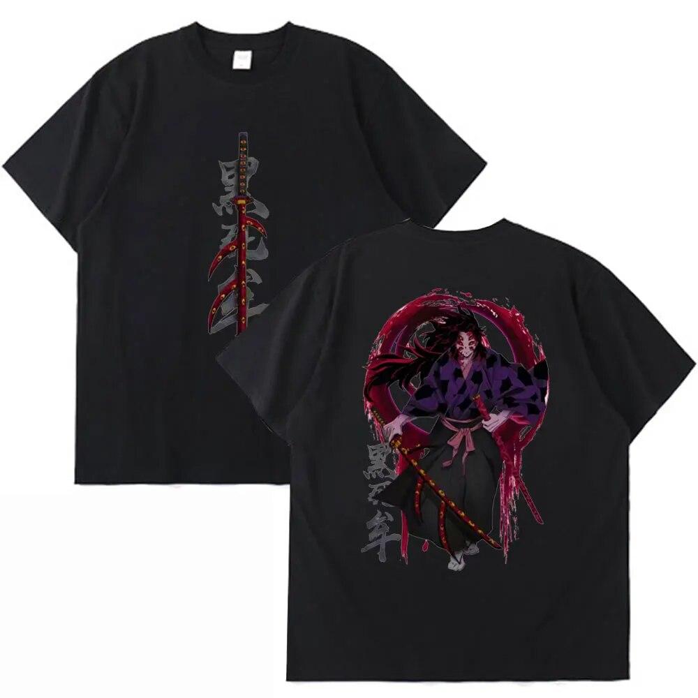 Japan Anime Demon Slayer T-skjorte Rengoku Kyoujurou Kimetsu No Yaiba T-skjorter Casual Bomull Oversized Kortarmet T-skjorte Unisex