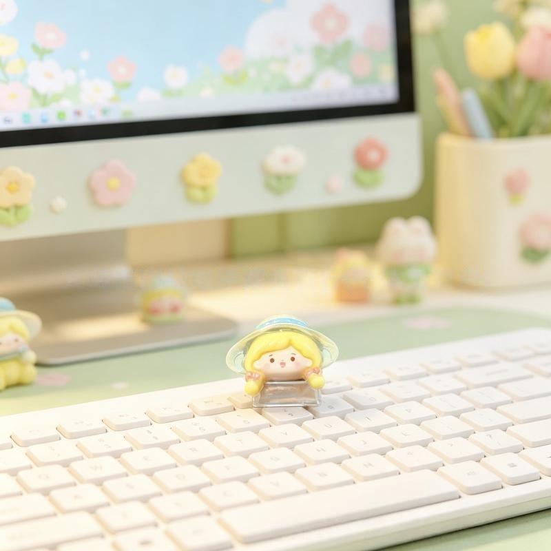 10Pcs Girl’S Diy Keycap Toy For Mechanical Keyboards—A Unique Stress-Relief And Emotional Release Tool