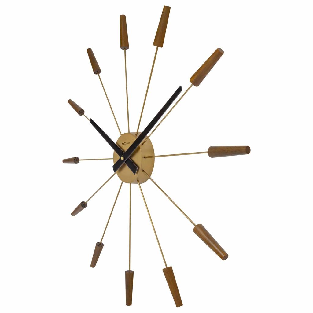 NEXTIME PLUG INN Wall Clock 2610BR, Quiet, Large, 58cm Diameter, Perfect for Offices, Living Rooms, or As a Gift