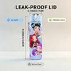 1PC Fashion Girl Character Art 750ml Color Plastic Sports Water Bottle Leakproof Flip Straw Lid Suitable for Sports Office Home Use