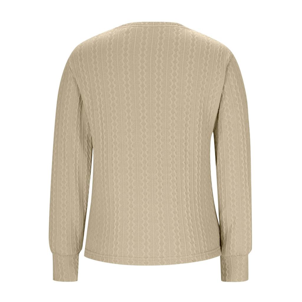 Women's Fashion Casual Solid Color Oversized  Long Sleeve Loose Fit Top