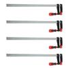 4PCS Woodworking F Clamp Heavy Duty F Clamps Woodworking Bar Clips Quick Slide DIY Hand Tool Kit 80*600mm