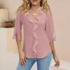 3/4 Sleeve Shirts For Women Cute Tops Graphic Tees  Blouses Casual Plus Size Basic Tops Pullover