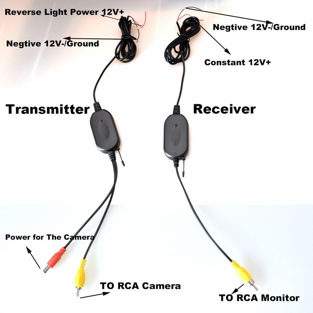 Wireless Backup Camera and Monitor Set with Night Vision Windshield Dash Mountable for and Buses LED, & Cars, Trucks,