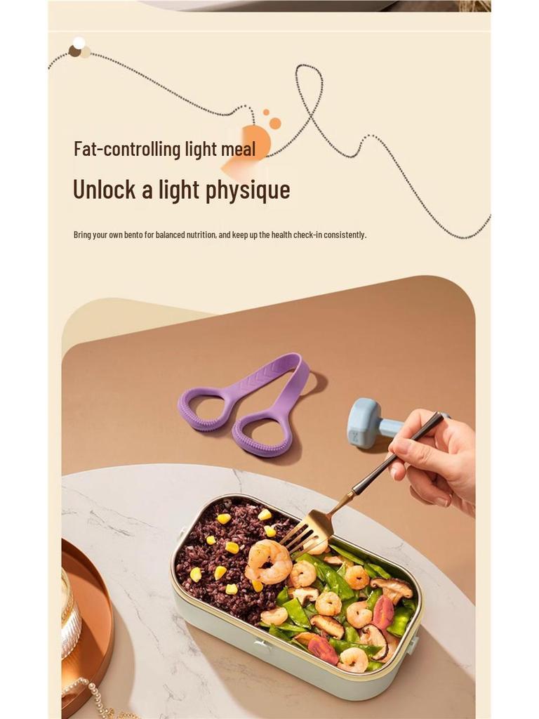 Isolerad elektrisk uppvärmd matlåda för en person