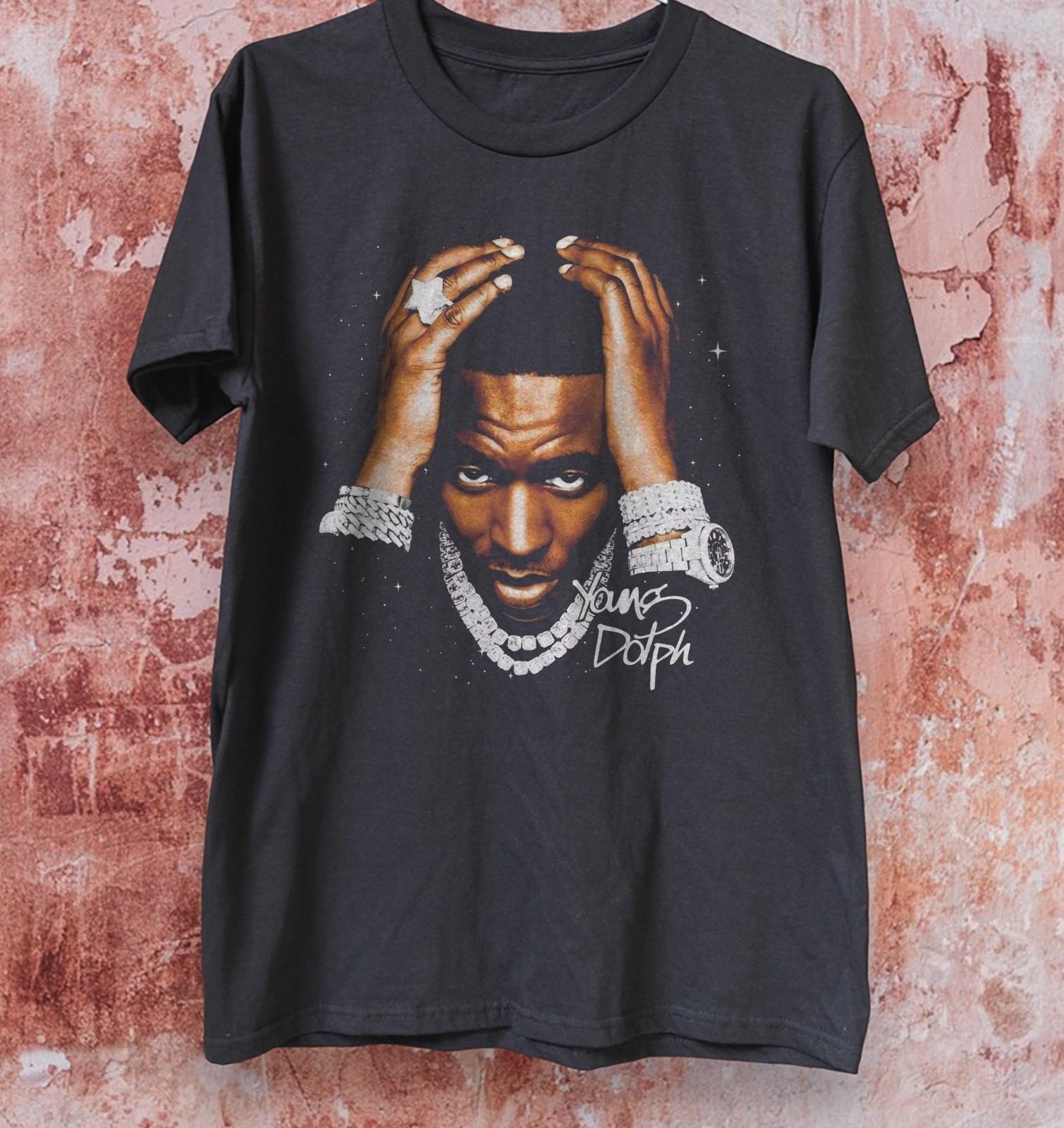 Young Dolph Signature Rap Hip Hop Black Unisex T-shirt Size S-5XL XL