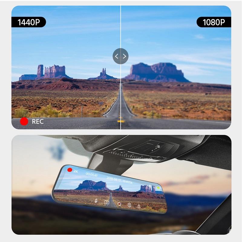 E-ACE Auto Dvr Kamera 10'' Touchscreen Streaming Rückspiegel Dash Cam 1080P Video Recorder Unterstützung Rückansicht