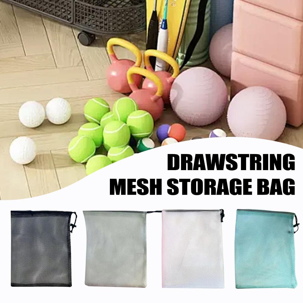 High Quality Storage Pouch Drawstring Bag Nylon Mesh Multi Purpose Home Travel Outdoor Activity Pouch Laundry Bag