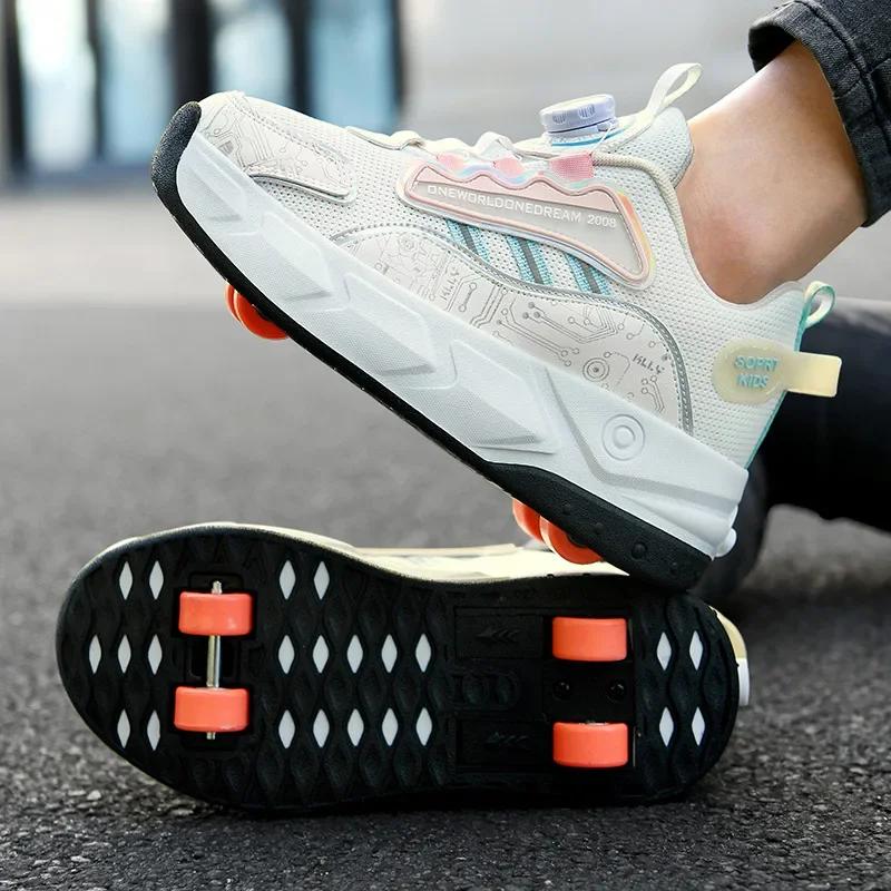 

Girl Scalable 4 Wheel Roller Skates Shoes Sneakers with Wheels for Women Quality Girls Speed Skating Skates Shoes with Wheels EUR-42