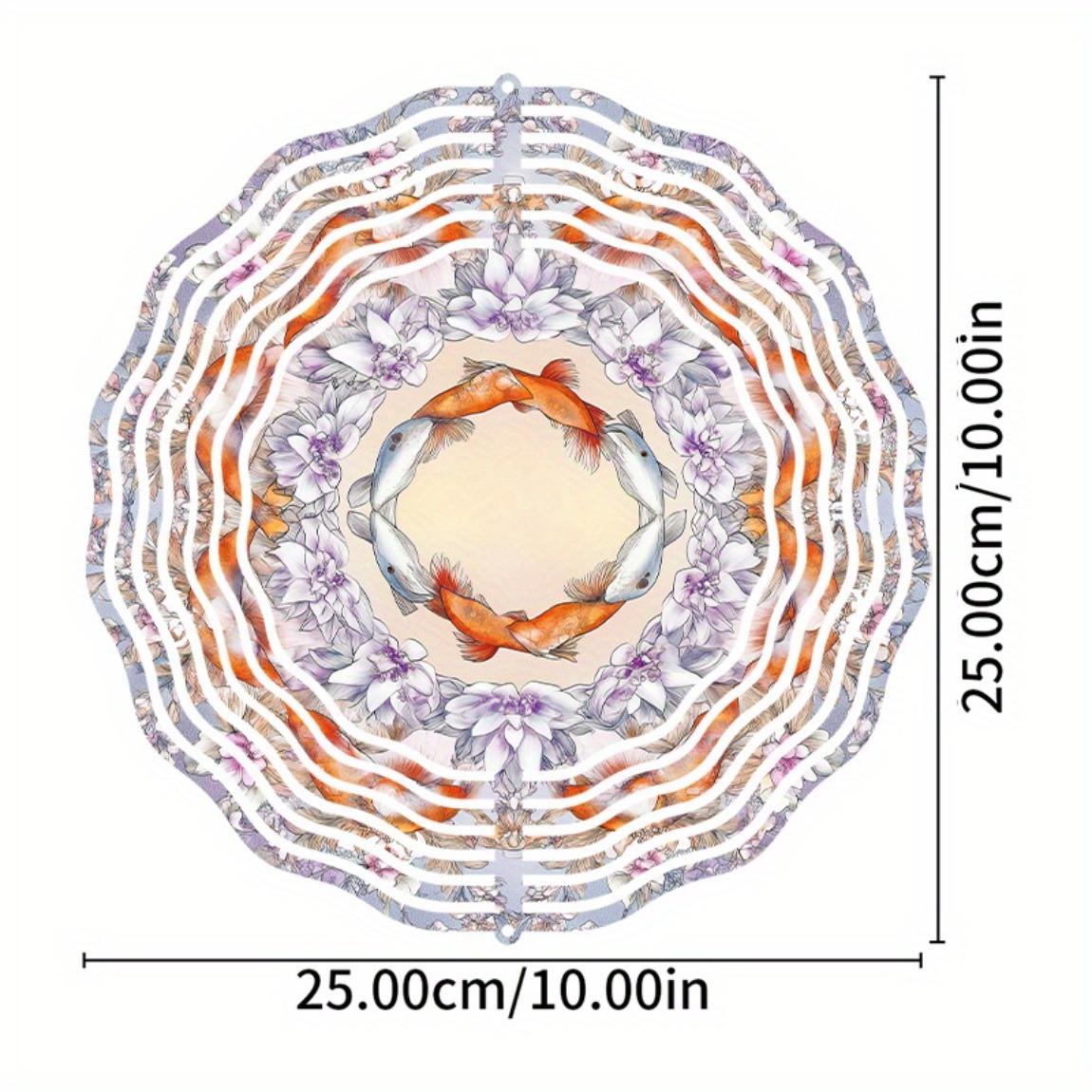 

Вращающийся на 360 градусов 10-дюймовый подвесной ветряной спиннер Элегантный металлический садовый декор для патио балкона улицы Всесезонный художественный подарок для семьи друзей 01A