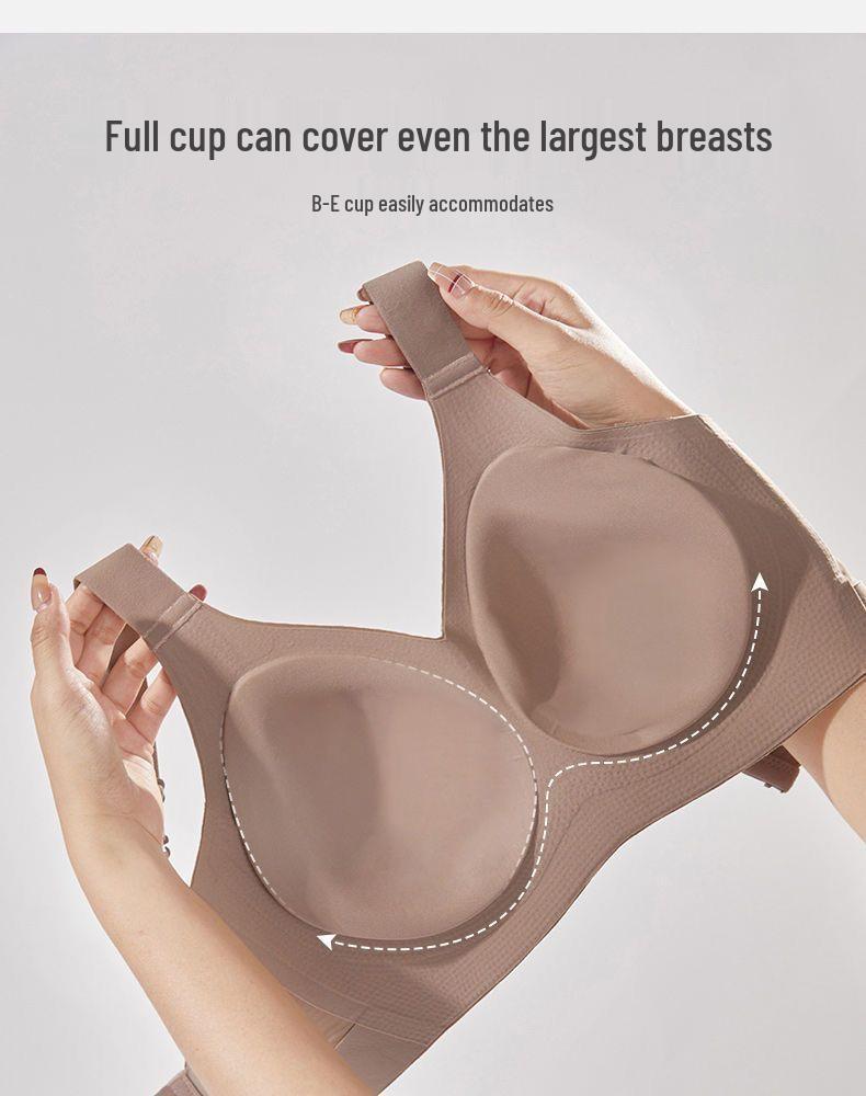 Comfortable Seamless Full-Cup Bra: Anti-Sagging, Side Support, and Breathable for Larger Busts